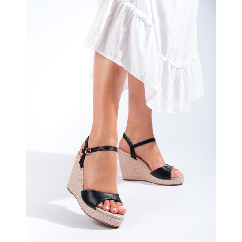 Shelovet mustat korkeakiilaiset espadrillit 1