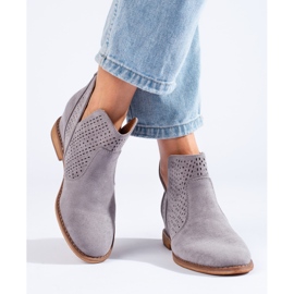 Harjakatkoiset naisten kiila saappaat Shelovet harmaa 1