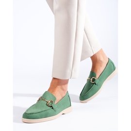 Naisten vihreät mokkanahka kengät Shelovet 1