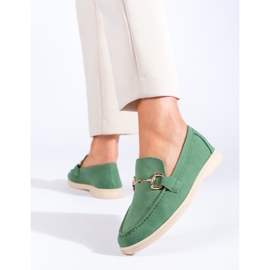 Naisten vihreät mokkanahka kengät Shelovet 3