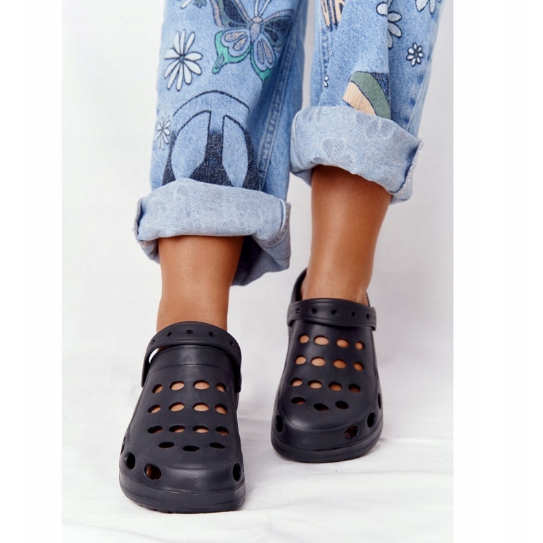 Flameshoes Naisten mustat vaahtomuovat Eva Black 4