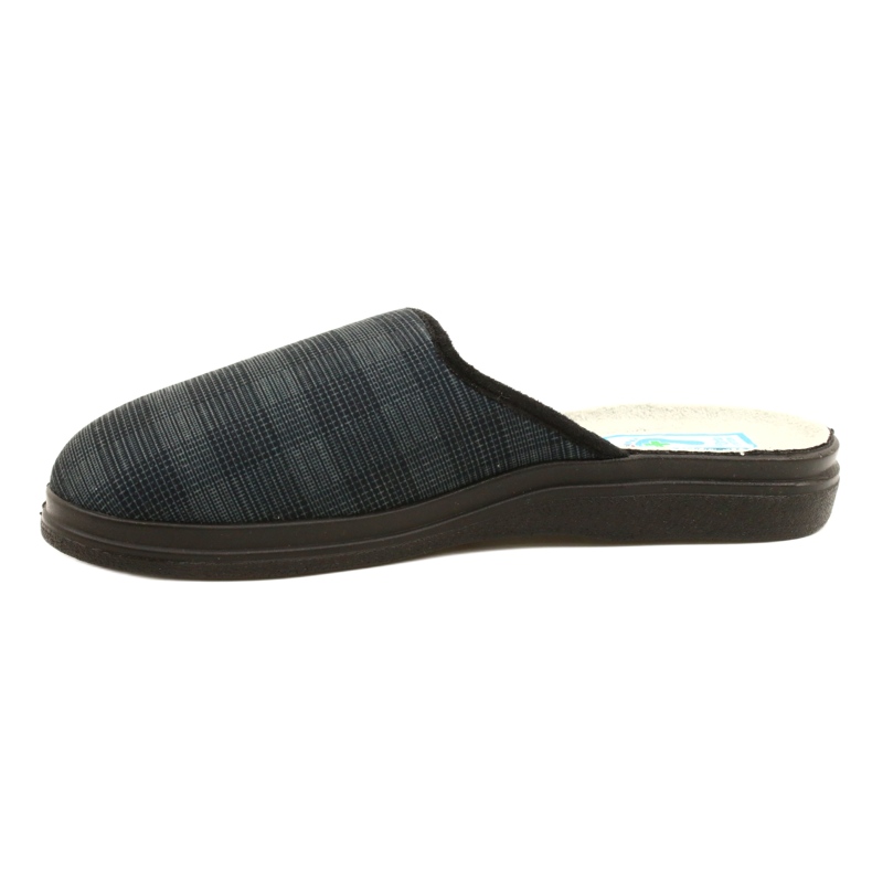 Befado miesten eristetyt tossut ruudullisella pu-kuviolla 132M016, laivastonsininen harmaa 2