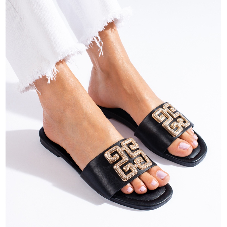 Tyylikkäät mustat Shelovet naisten tossut 1