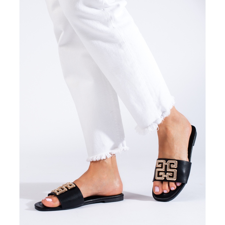 Tyylikkäät mustat Shelovet naisten tossut 2