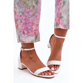 Nahkaiset korkokengät Plain White Inspire Me! valkoinen 1