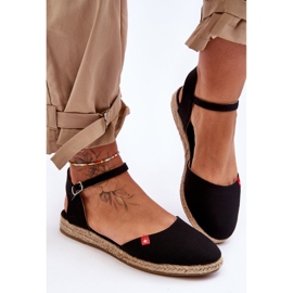 Naisten Big Star Platform Espadrilles FF274526 musta 2