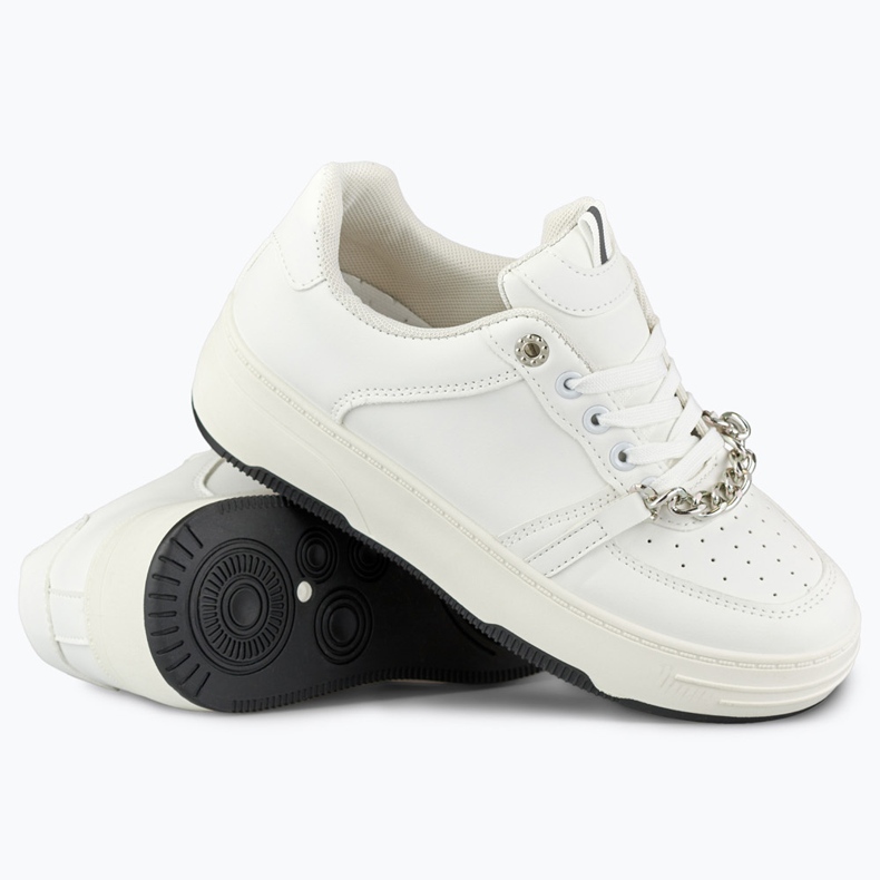 Valkoiset urheilukengät ketjulla valkoinen 1