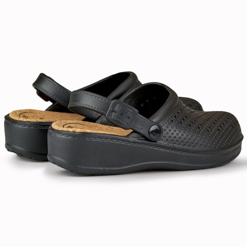 Mukavat naisten tossut peitetyillä sormilla musta 1