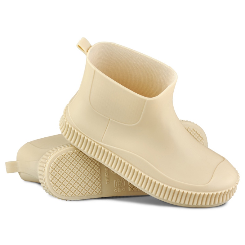 Matta beigenväriset naisten sadesaappaat 1