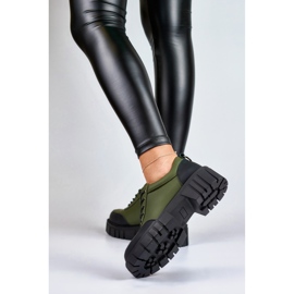 Tummanvihreät kengät eko-nahasta 2