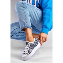 Naisten mustavalkoiset lenkkarit valkoinen 1