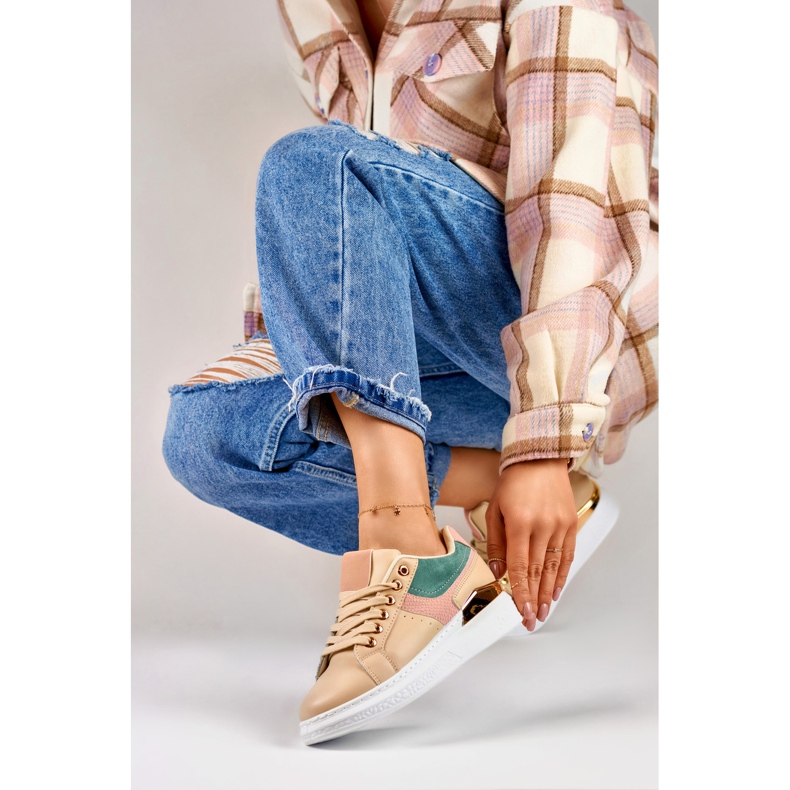 Naisten lenkkarit Eliza alustalla beige 1