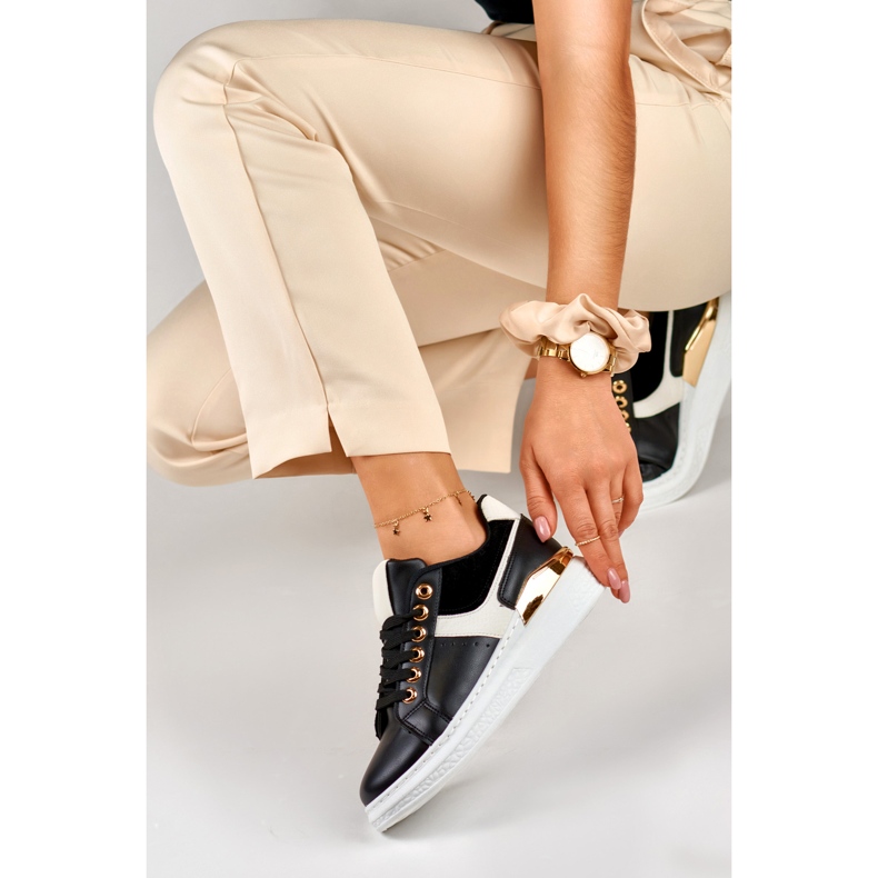 Naisten mustavalkoiset tennarit Eliza-alustalla 1