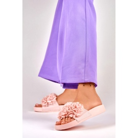 Violett naisten vaaleanpunaiset kukalliset tossut vaaleanpunainen 2