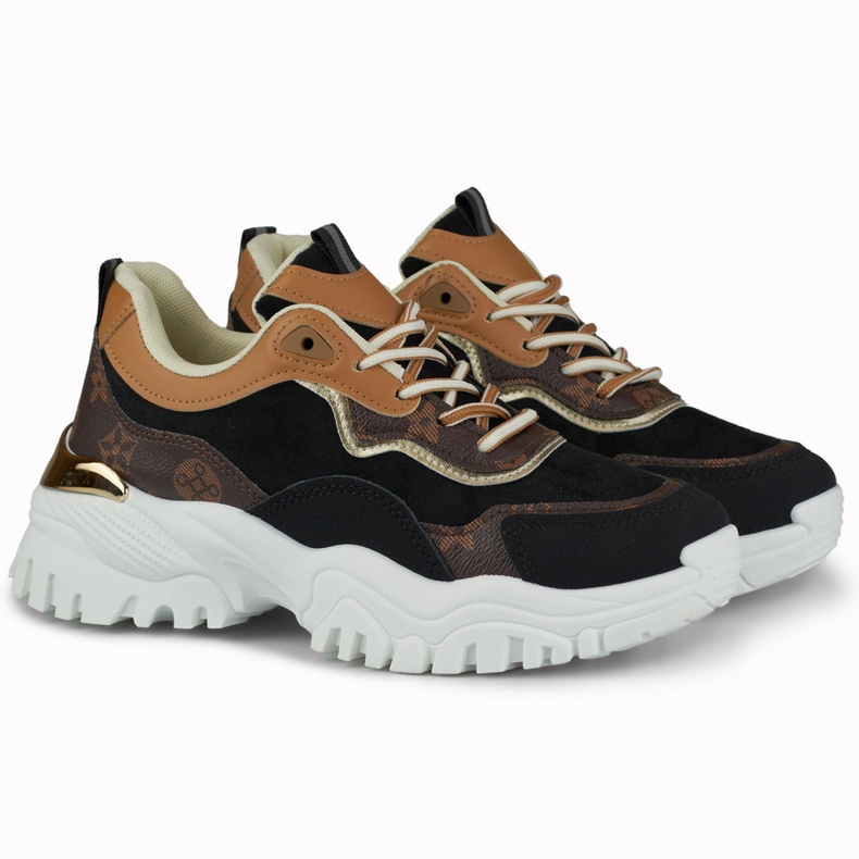 Naisten lenkkarit Fanny-printillä musta 2