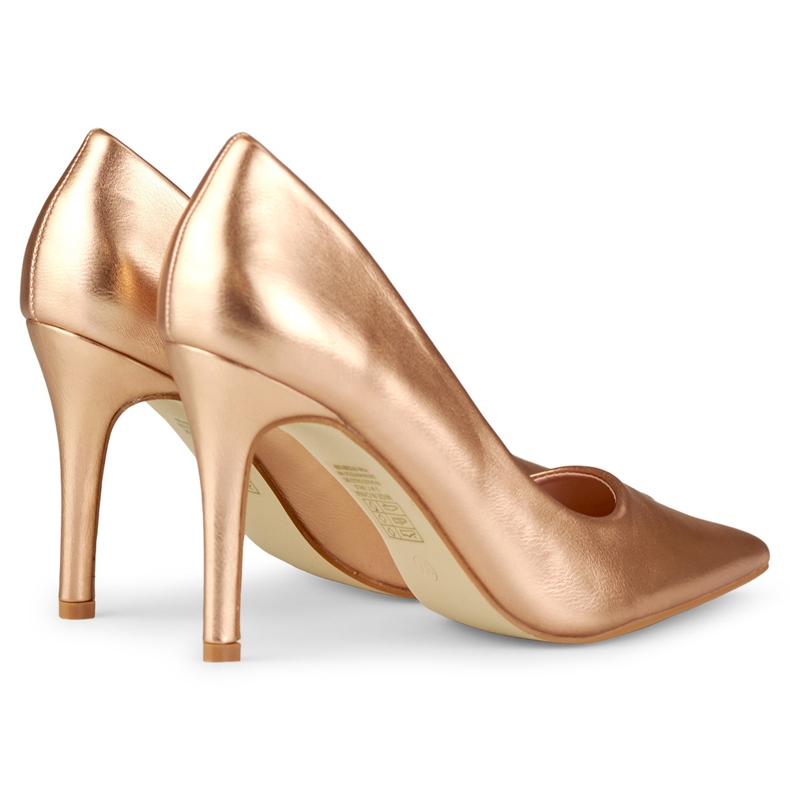 Kultaiset klassiset pinssit eko-nahasta kultainen 1