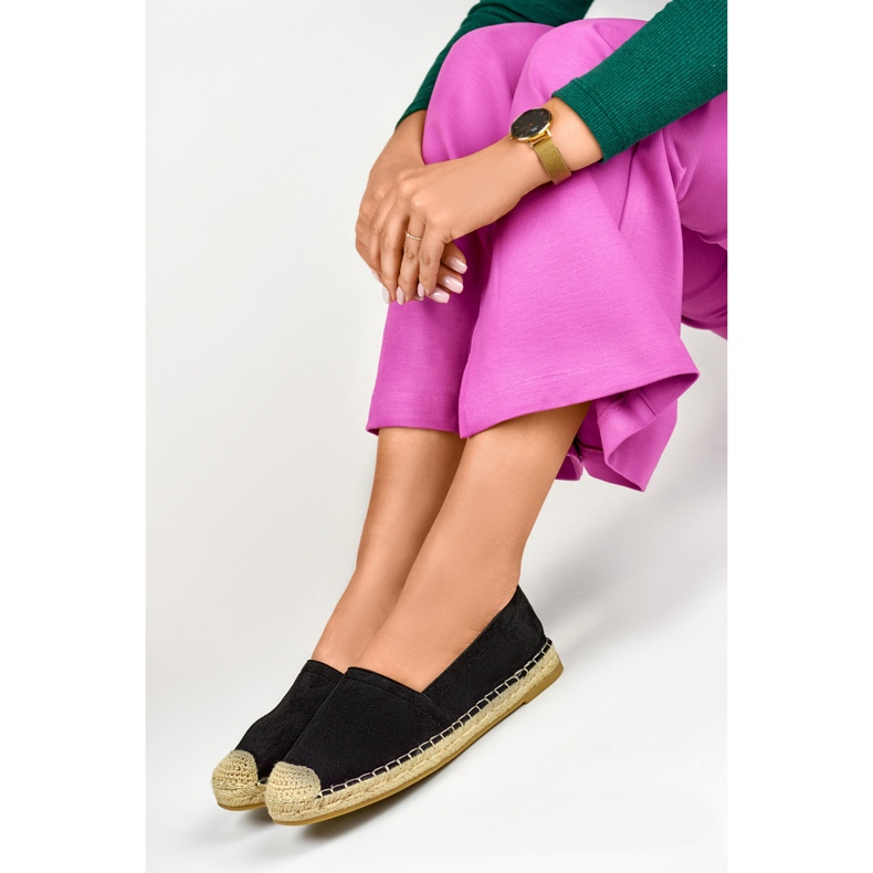 Naisten klassiset mustat espadrillit 1