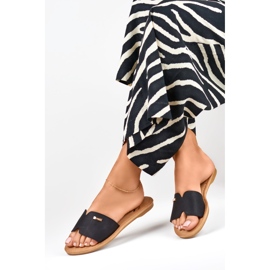 Denlyn naisten klassiset tasaiset tossut musta 1