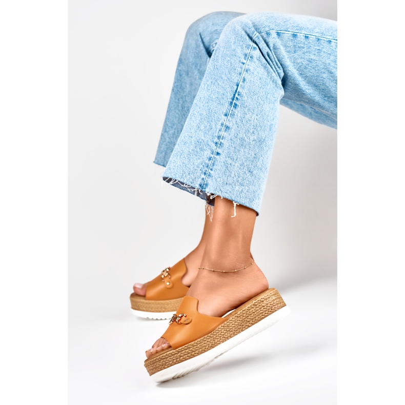 Naisten oranssit tossut, joissa on matala kiila 2