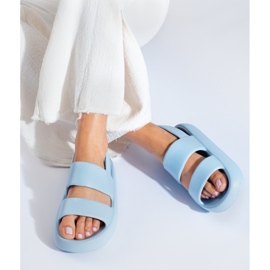 Naisten siniset Shelovet-kumisandaalit sininen 2