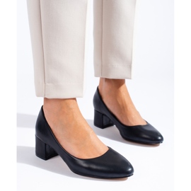 Klassiset naisten mustat Shelovet matalakorkoiset pumput 1