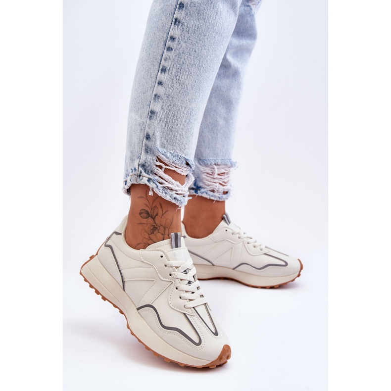 FJ1 Naisten urheilukengät beige Faro valkoinen 1