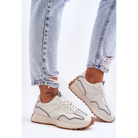 FJ1 Naisten urheilukengät beige Faro valkoinen 2