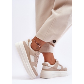 FJ1 Naisten urheilukengät massiivisella alustalla beige Belisso 2