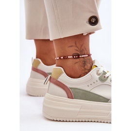 FJ1 Naisten urheilukengät massiivisella alustalla, monivärinen Gemma valkoinen 2