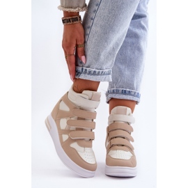 PE1 Naisten Hidden Wedge High Trainers Beige Inari 1