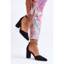 Black Diamond Suede pumput Cubic Zirkonia musta 1