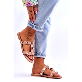 Naisten tossut, joilla on suuret alaston nastat vaaleanpunainen 4