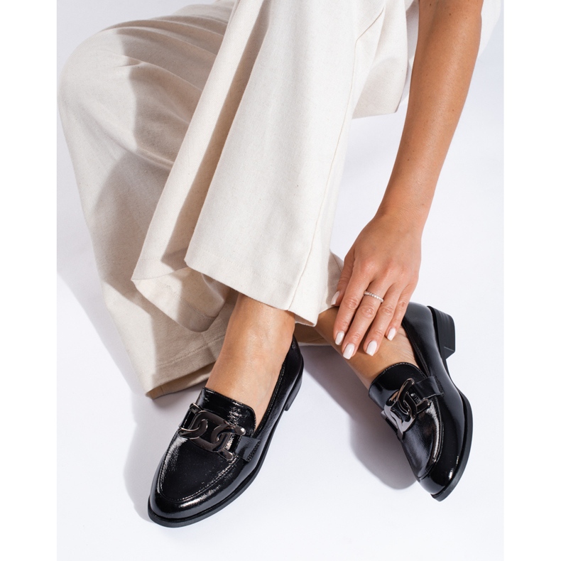 Lakatut mustat Shelovet naisten housut 1