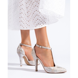 Shelovet hopeanväriset korkokengät 1