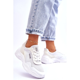 Naisten kangas urheilukengät Memory Foam System Big Star LL274A064 Valkoinen 3