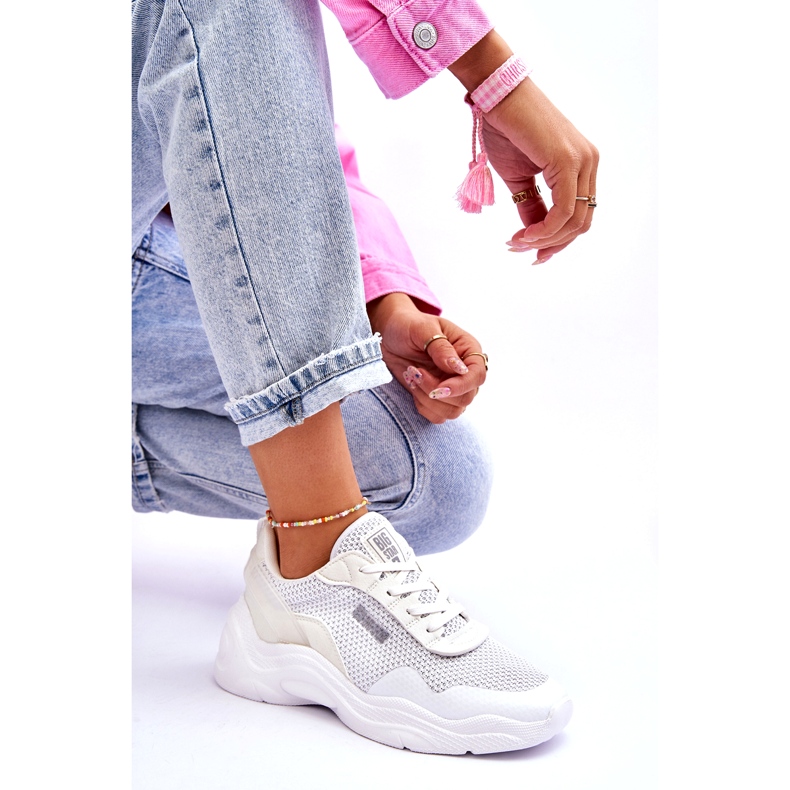 Naisten kangas urheilukengät Memory Foam System Big Star LL274A064 Valkoinen 6