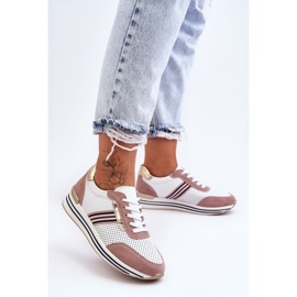 Nahkaiset urheilukengät S.Barski AL21575 Valkoinen ja vaaleanpunainen 1