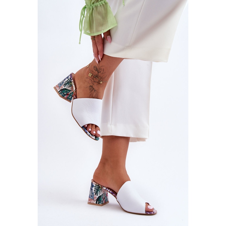 Lewski Shoes Naisten nahkaiset korkokengät Leski-kengät 3209/K Valkoinen 2