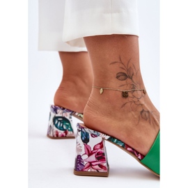 Lewski Shoes Naisten nahkaiset korkeakorkokengät Leskikengät 3209/K Vihreä 2