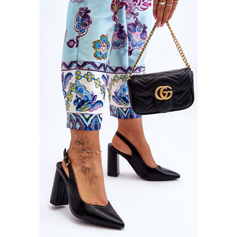 Klassiset Peep Toe Pumps Black My Love musta 1