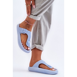 Naisten Apollo Blue Foam -varvastossut sininen 1