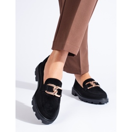 Shelovetin mustat mokkanahkasaappaat ketjulla 1