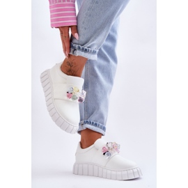 PS1 Muodikkaat Slip-On urheilukengät valkoisella Desire-koristeella valkoinen 1