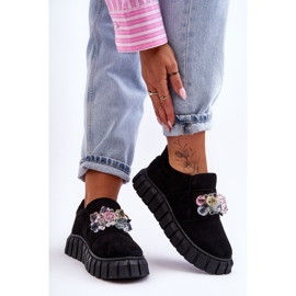 PS1 Muodikkaat Slip-On urheilukengät mustalla Desire-koristeella 1