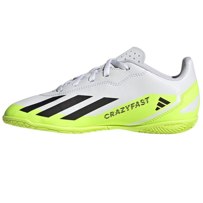 Adidas X Crazyfast.4 In Jr IE4065 jalkapallokengät valkoinen valkoinen 1