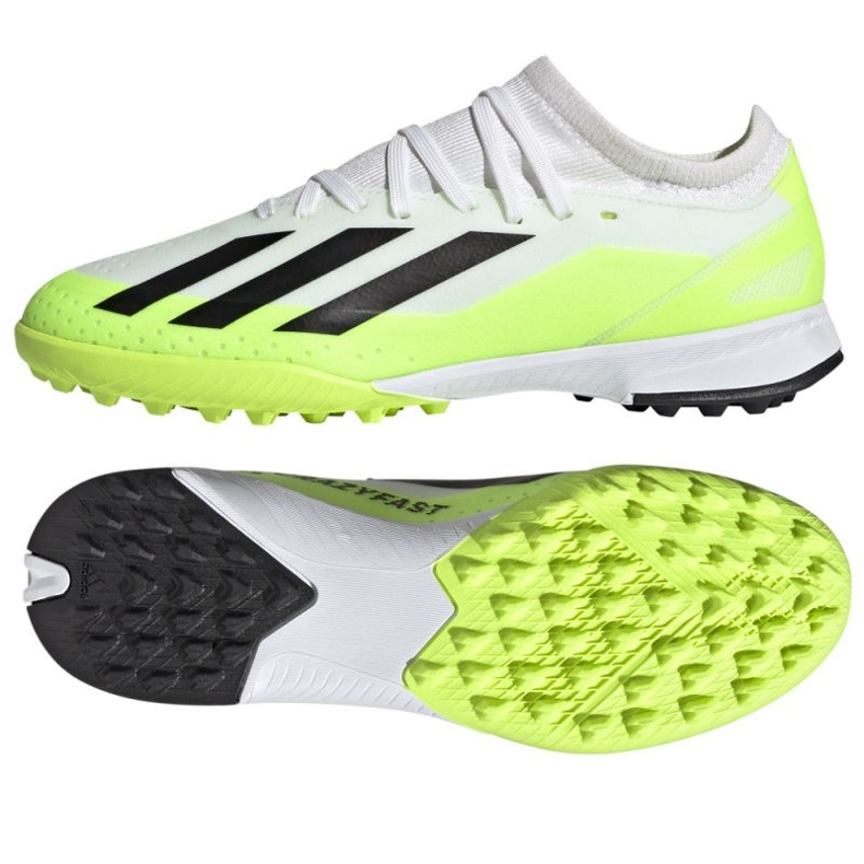 Adidas X Crazyfast.3 Tf Jr IE1568 jalkapallokengät valkoinen valkoinen 1