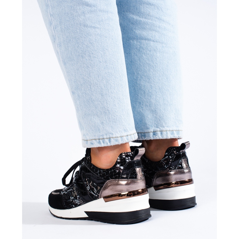 Goodin Snake Print nahkakengät musta 2