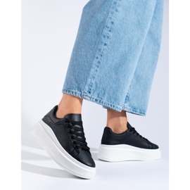 Shelovet mustat naisten urheilukengät valkoinen 1