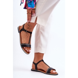 Musta Penna Naisten Cubic Zirkonia sandaalit 1