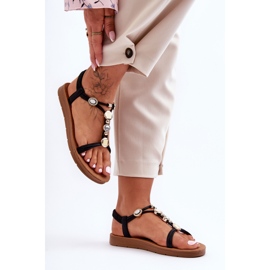 PG1 Naisten koristeelliset sandaalit musta Kushi 2